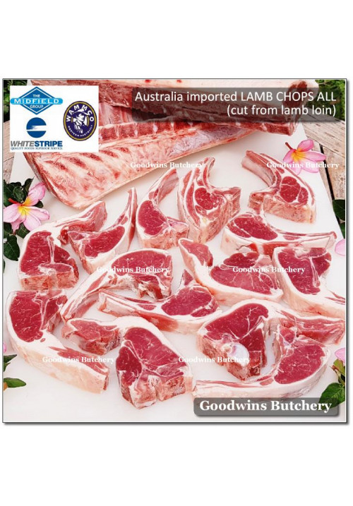 Lamb CHOP MIX (cut from lamb LOIN) Australia WAMMCO frozen 1 & 3/4" +/- 2 kg/pack (price/kg)